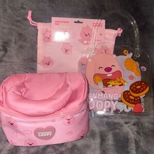 Pink Miniso Zanmang Loopy Bag Set Bundle NWT